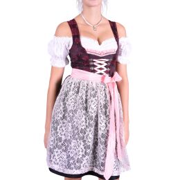 Dirndl Set Trachtenkleid 528GT Bordo geblümt