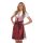 Dirndl Set Trachtenkleid 333GT Bordo Weiß kariert