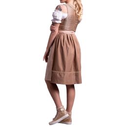 Dirndl Set Trachtenkleid 533GT Beige Braun wabenmuster