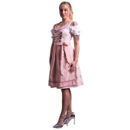 Dirndl Set Trachtenkleid 538GT Rose feingeblümt