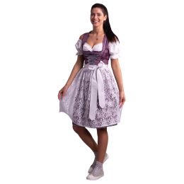 Dirndl Set Trachtenkleid 540GT Lila geblümt 38