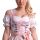 Dirndl Set Trachtenkleid 534GT Cremeweiß mit Rosa geblümt 34