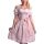 Dirndl Set Trachtenkleid 534GT Cremeweiß mit Rosa geblümt 38