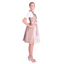 Dirndl 2tlg.Trachtenkleid Hanne Grünbraun geblümt 547GT