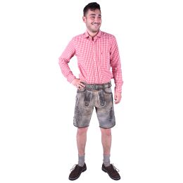 Herren Trachten Lederhosen PINO Beige geäscht Kurz...