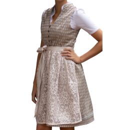 Dirndl Set 2tlg. APOLLON Beigegrau geblümt 543GT