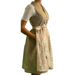 Dirndl Set 2tlg. APOLLON Beigegrau geblümt 543GT