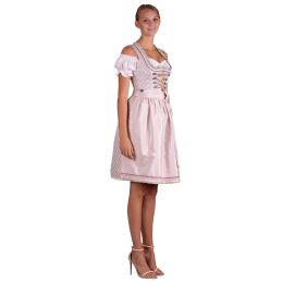 Dirndl 2tlg.Trachtenkleid Beige Lila geblümt 549GT