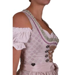 Dirndl 2tlg.Trachtenkleid Beige Lila geblümt 549GT 36