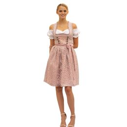 Dirndl Set Aphrodite 2tlg.Trachtenkleid Altrosa geblümt 544GT