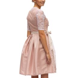 Dirndl Set Horen 2tlg.Trachtenkleid Rosa geblümt 545GT 48