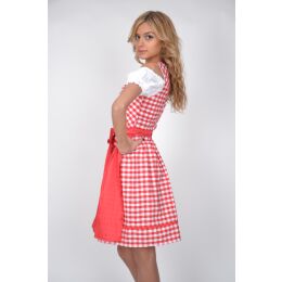 Dirndl Set-Trachtenkleid 345GT Rot&weiß Kariert  3tlg.Gr.34,36,38,40,42